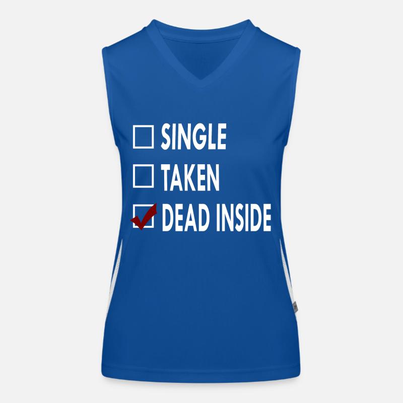 SINGLE DEAD INSIDE Débardeur respirant contrasté Femme