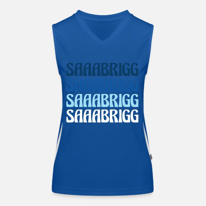 Saaabrigg Saarbrücken Dialecte Cadeau Débardeur respirant contrasté Femme