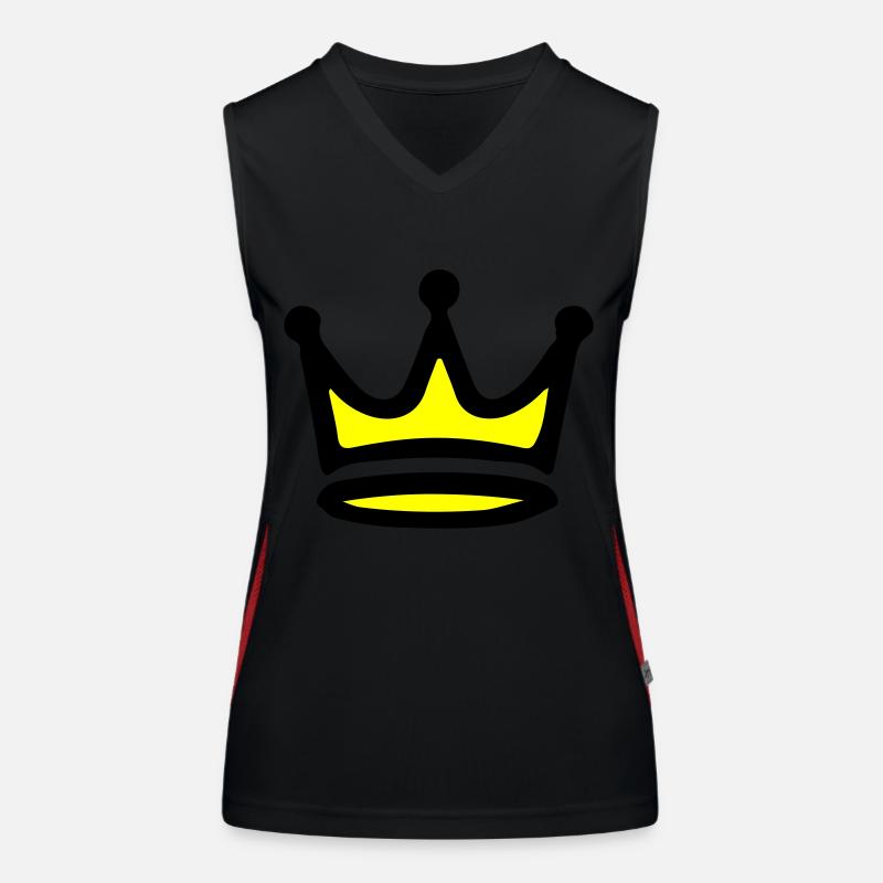 Krone Symbol Funktionelles Kontrast-Tank Top für Frauen