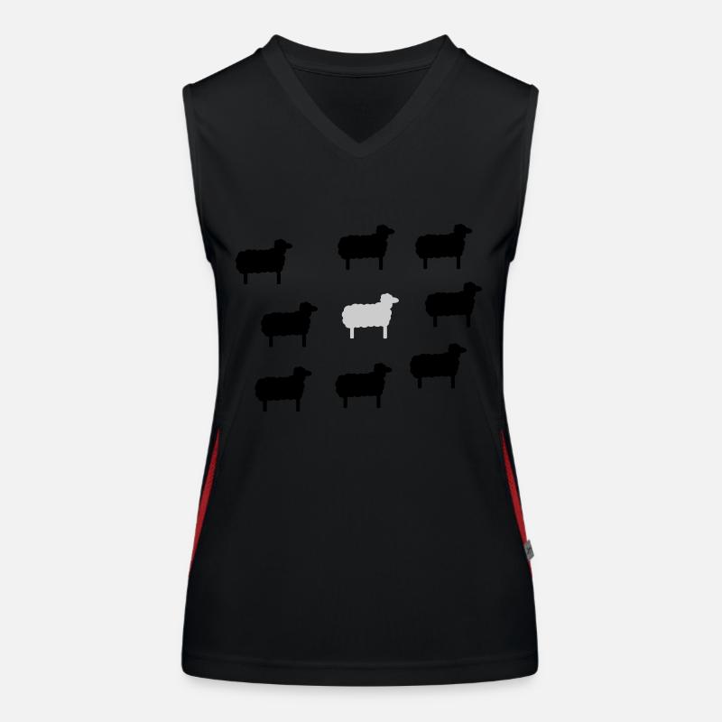 weißes Schaf Funktionelles Kontrast-Tank Top für Frauen