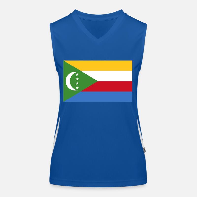 Flag of Comoros, Drapeau des Comores Débardeur respirant contrasté Femme