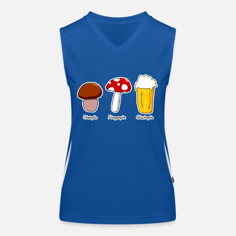 Pilze Funktionelles Kontrast-Tank Top für Frauen