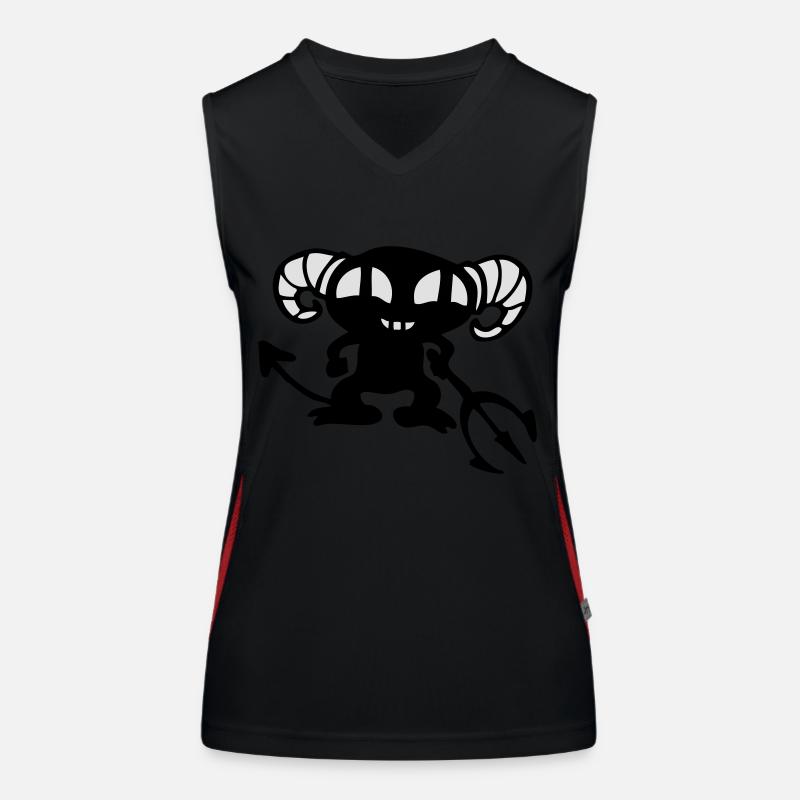 Teufel devil Funktionelles Kontrast-Tank Top für Frauen