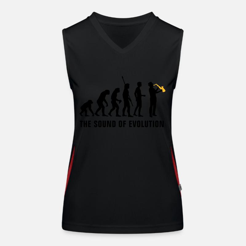 evolution_saxophon_b_2c Funktionelles Kontrast-Tank Top für Frauen