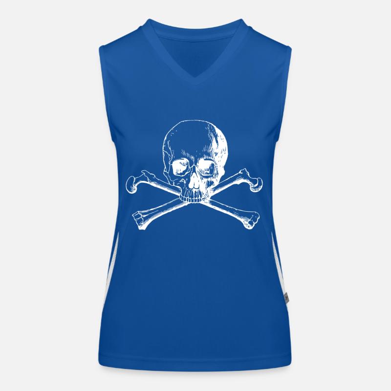 Skull with crossbones Women's Functional Contrast Tank Top