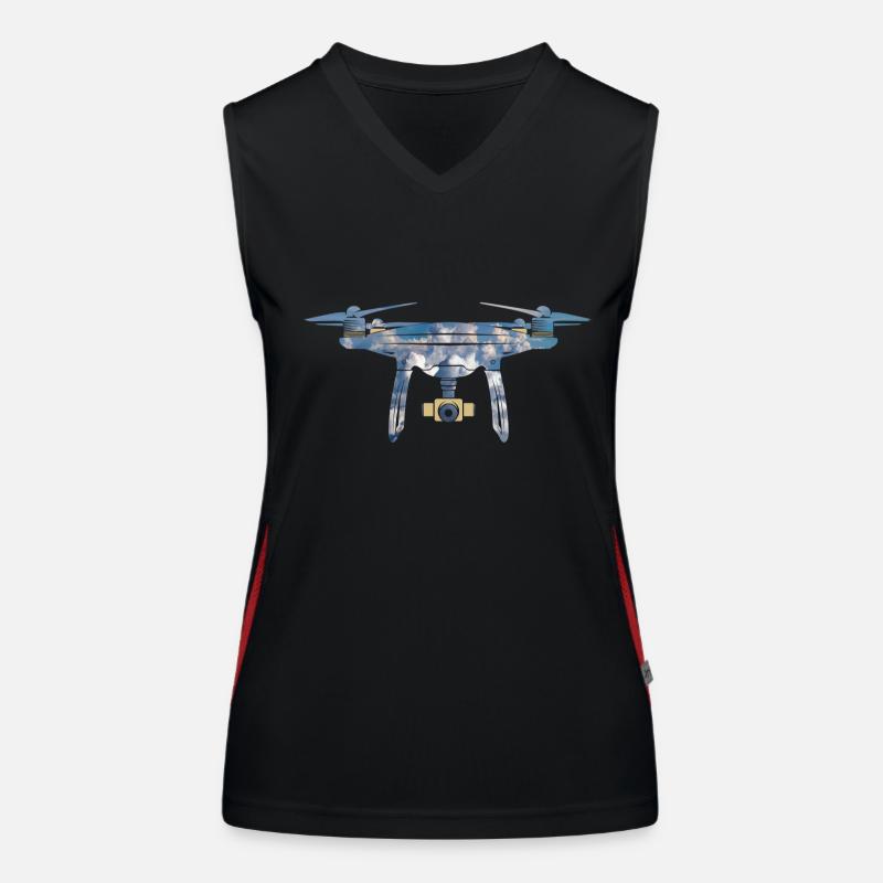 Drone Drohne Funktionelles Kontrast-Tank Top für Frauen