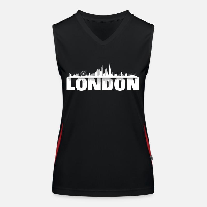 london02light - Women's Functional Contrast Tank Top - black/red