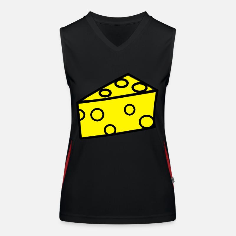 Fromage / morceau de fromage Débardeur respirant contrasté Femme