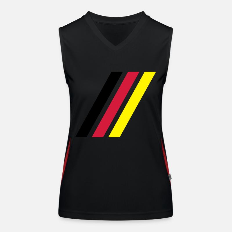 german stripe flag Women's Functional Contrast Tank Top