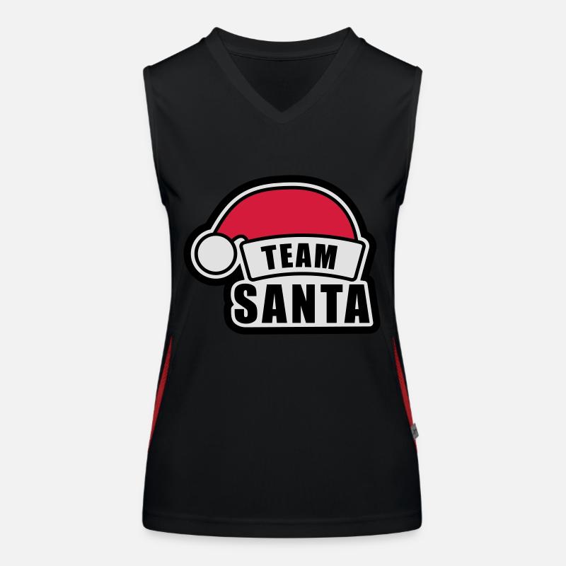 team_santa__f3 Women's Functional Contrast Tank Top