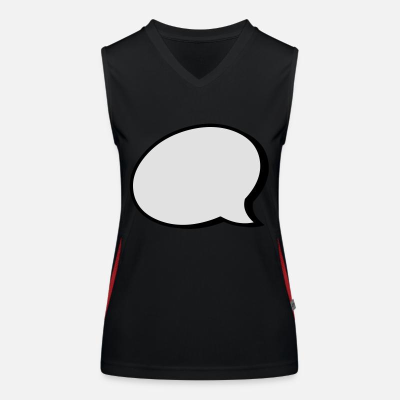 speech balloon Women's Functional Contrast Tank Top