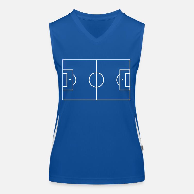 Fussball Feld Funktionelles Kontrast-Tank Top für Frauen