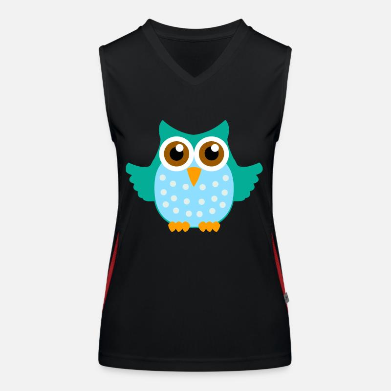 Eule Funktionelles Kontrast-Tank Top für Frauen