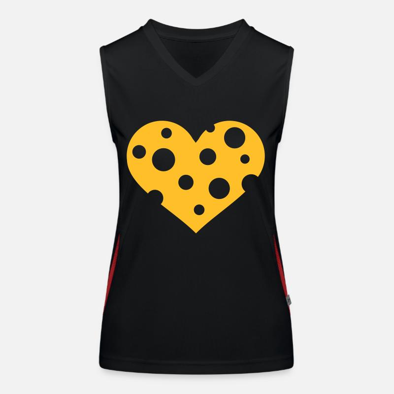 Käse Funktionelles Kontrast-Tank Top für Frauen