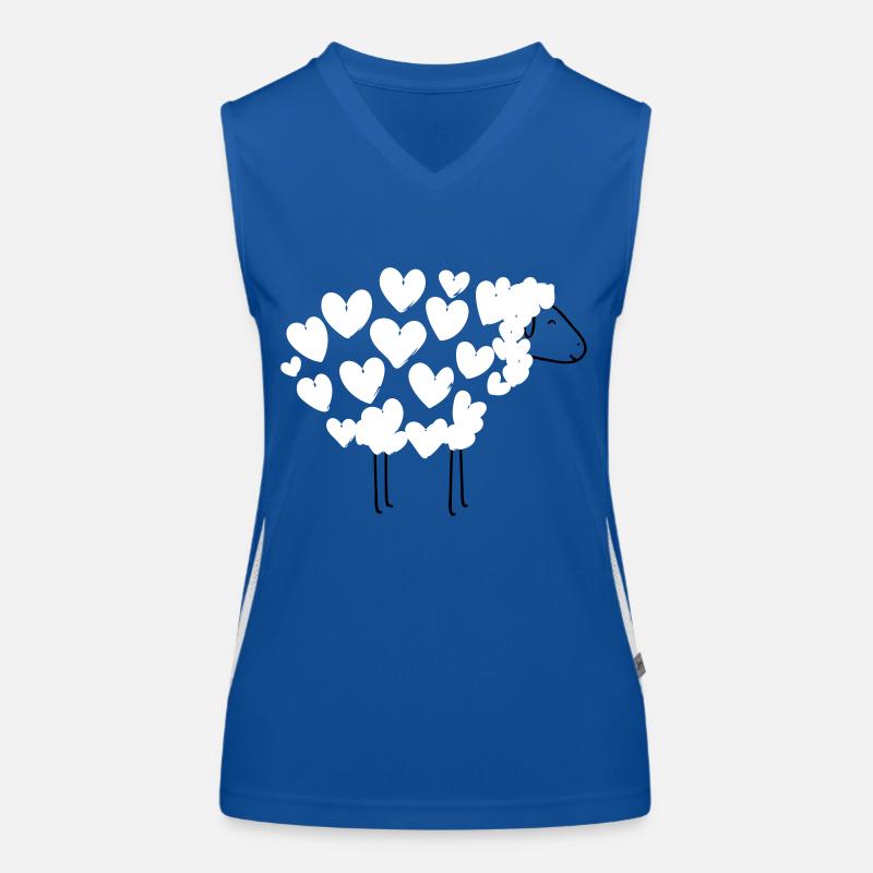 Love Sheep Funktionelles Kontrast-Tank Top für Frauen