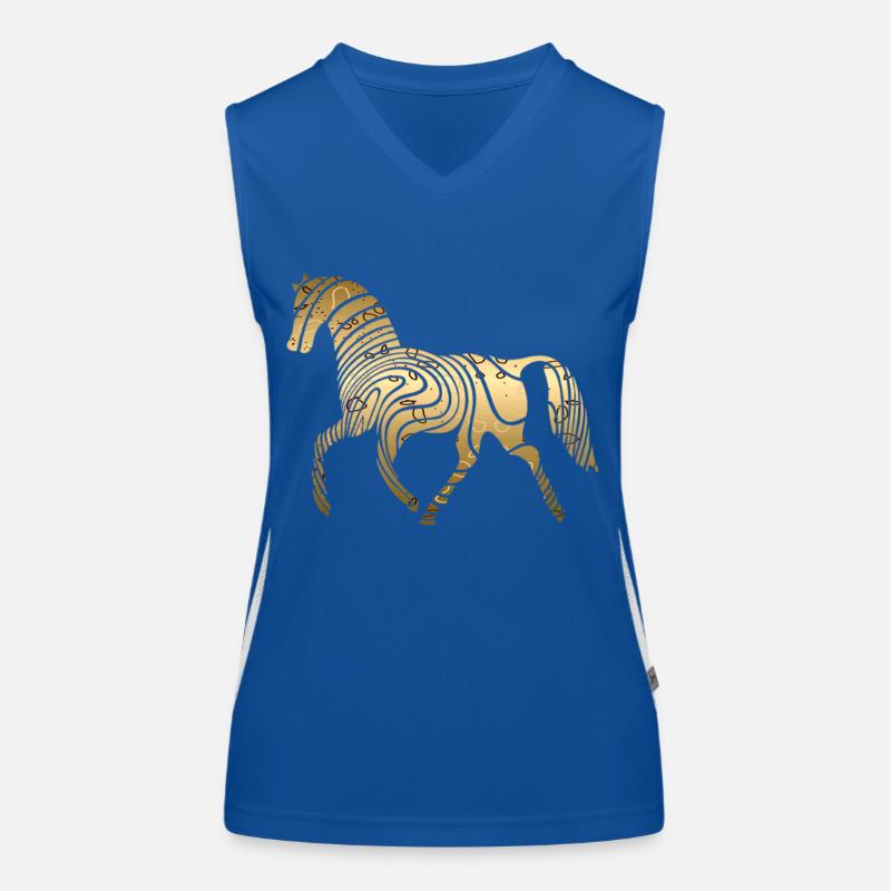 Pferd Funktionelles Kontrast-Tank Top für Frauen