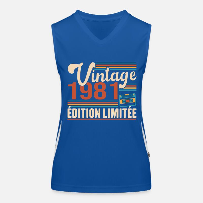 Vintage 1981 Edition Limitée Débardeur respirant contrasté Femme