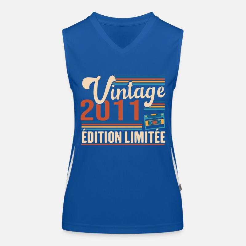 Vintage 2011 Limited Edition Funktionelles Kontrast-Tank Top für Frauen