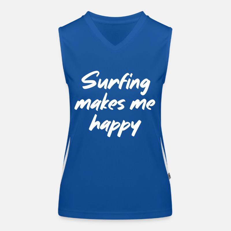 Surfer me rend heureux Débardeur respirant contrasté Femme
