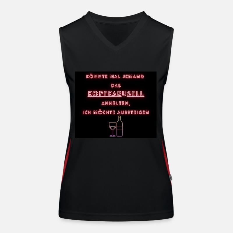 kopfkarusell Funktionelles Kontrast-Tank Top für Frauen