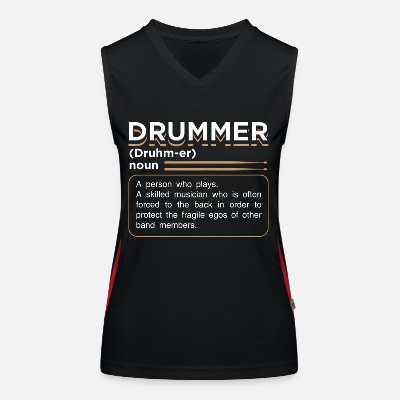 Définition du batteur Cadeau de batteur Débardeur respirant contrasté Femme