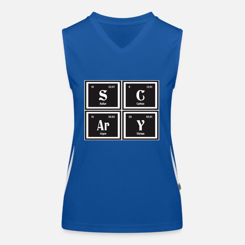 Scary | Periodic Table of Elements Women's Functional Contrast Tank Top
