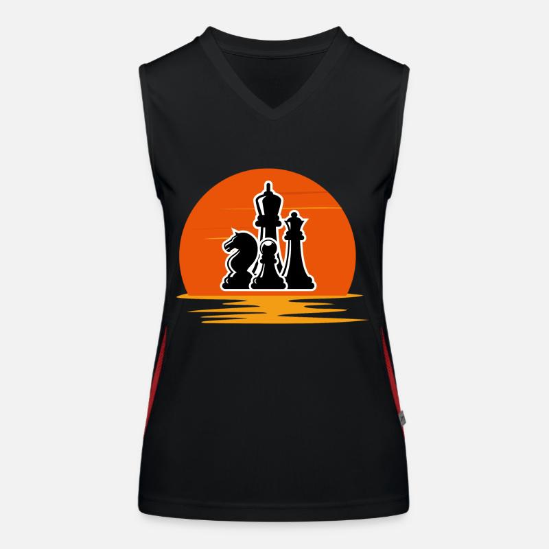 Chess Saying Gift Checkmate Queens Gambit Débardeur respirant contrasté Femme