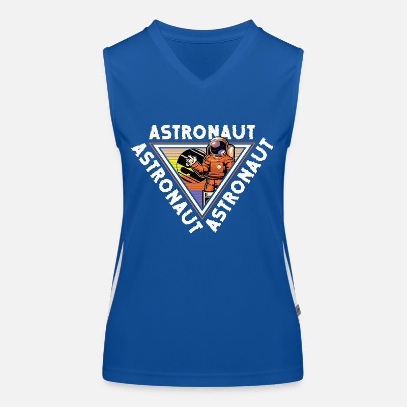 Space Shuttle Spacesuit Star Rocket Women's Functional Contrast Tank Top