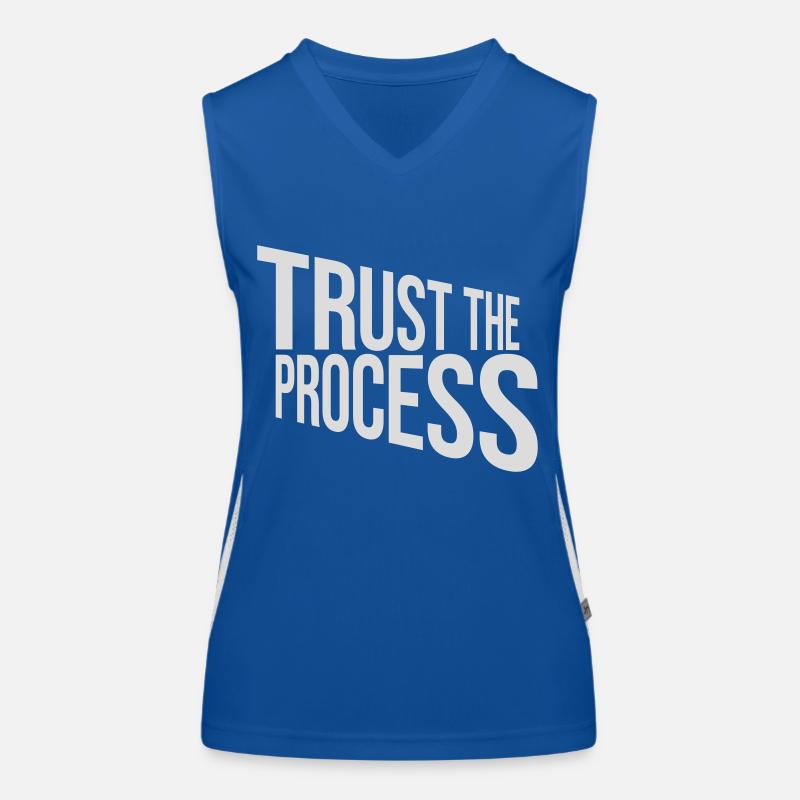 trust the process Quote Women's Functional Contrast Tank Top
