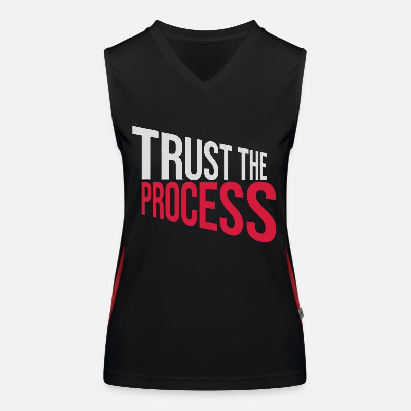 trust the process Quote Women's Functional Contrast Tank Top