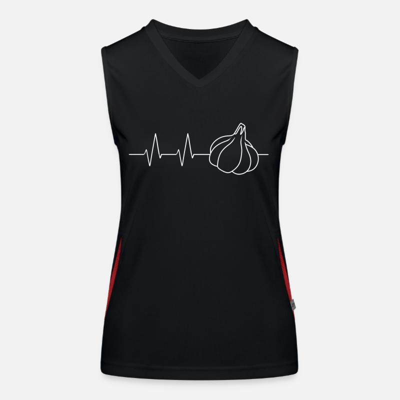 Herzschlag Knoblauch Funktionelles Kontrast-Tank Top für Frauen