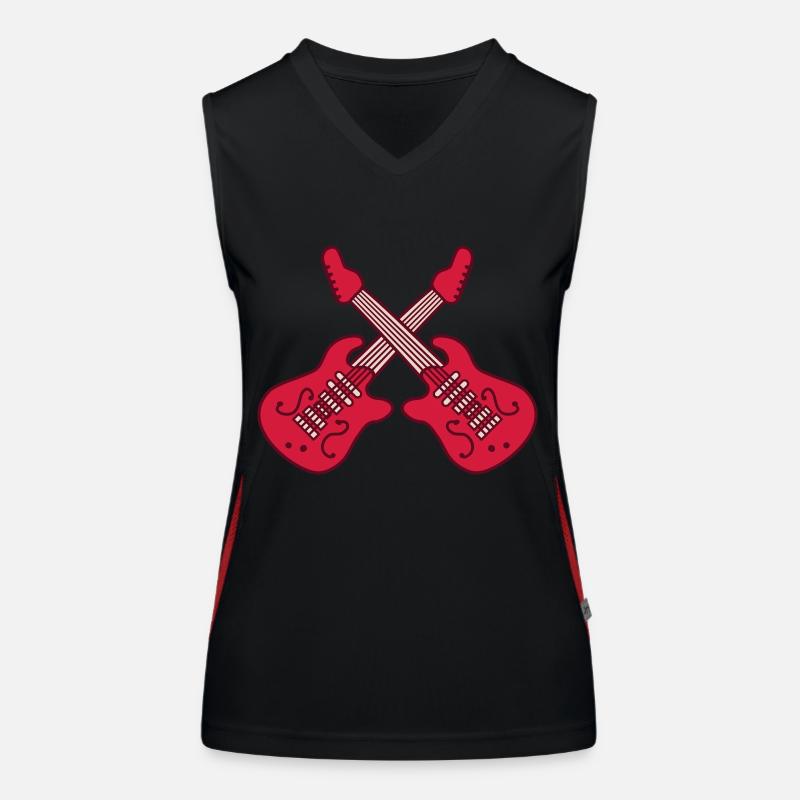 2 E Guitares Cool Débardeur respirant contrasté Femme