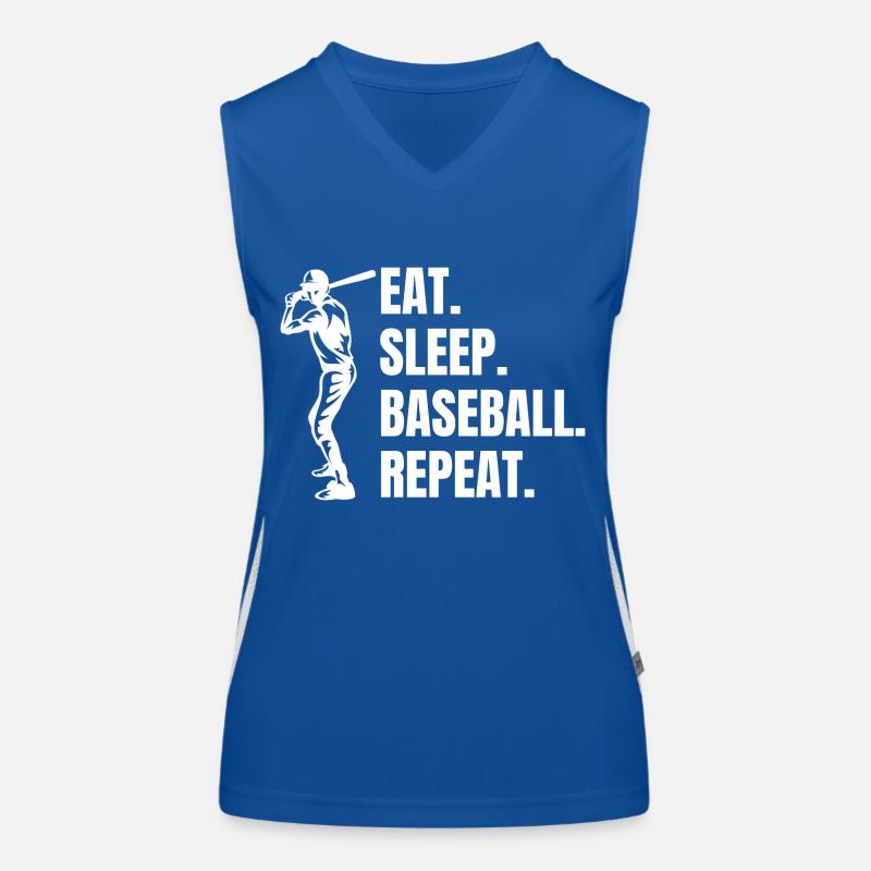 Baseball Lovers Gift Baseball Jeu de baseball Débardeur respirant contrasté Femme