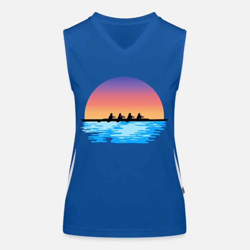 Aviron, équipe féminine d’aviron, eau et soleil Débardeur respirant contrasté Femme