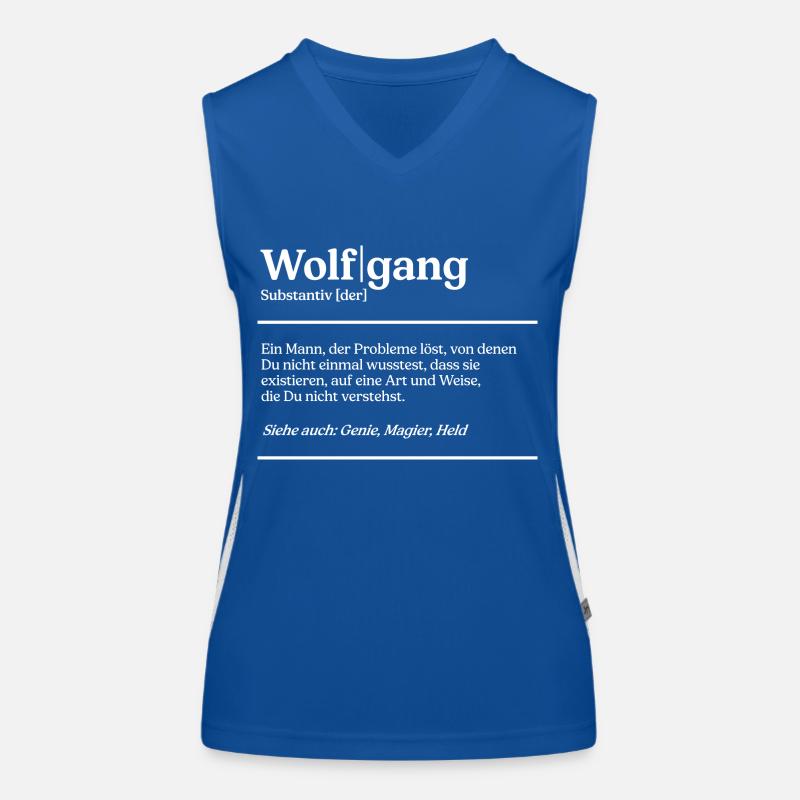 Wolfgang Definition Design für stolze Wolfgangs Funktionelles Kontrast-Tank Top für Frauen