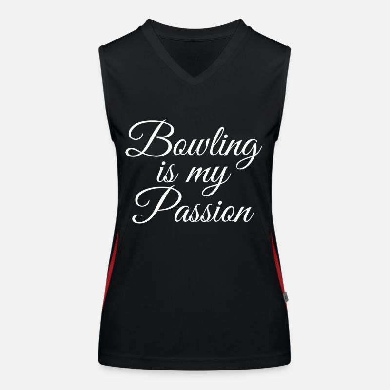 Bowling is my Passion Bowlingkugel Funktionelles Kontrast-Tank Top für Frauen