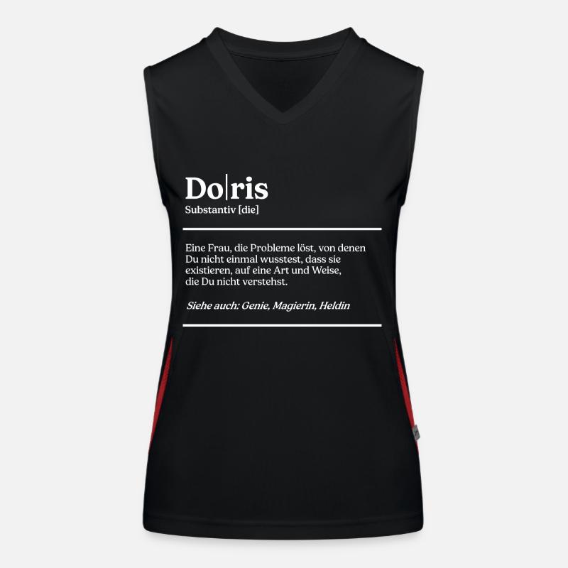 Doris Name Definition Design für stolze Doris Funktionelles Kontrast-Tank Top für Frauen