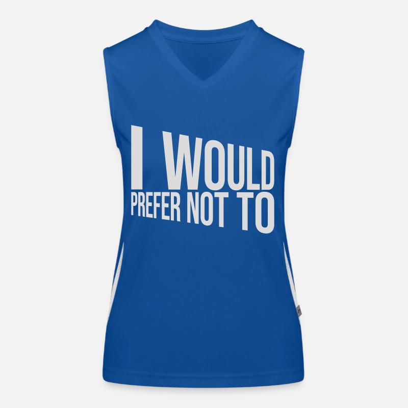 I prefer not to Women's Functional Contrast Tank Top