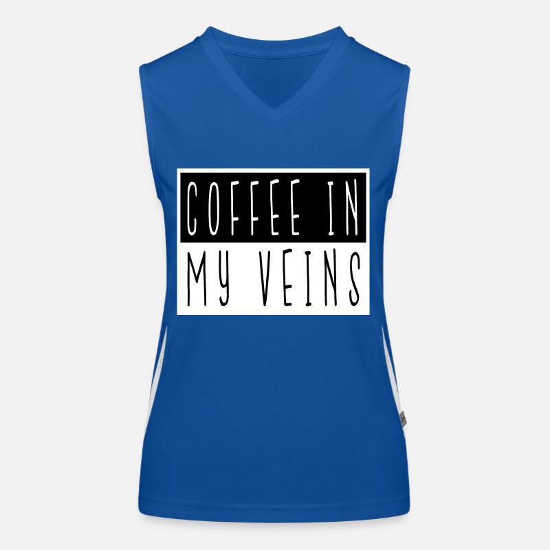 statement caffeine funny quote coffee lover Funktionelles Kontrast-Tank Top für Frauen