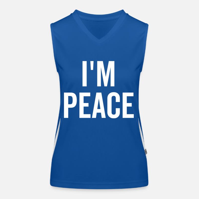 Ich bin Frieden Funktionelles Kontrast-Tank Top für Frauen