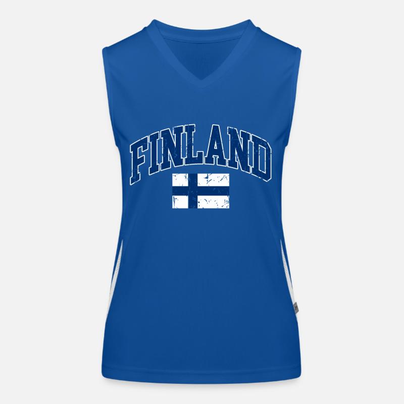 FINNLAND FLAGGE Funktionelles Kontrast-Tank Top für Frauen