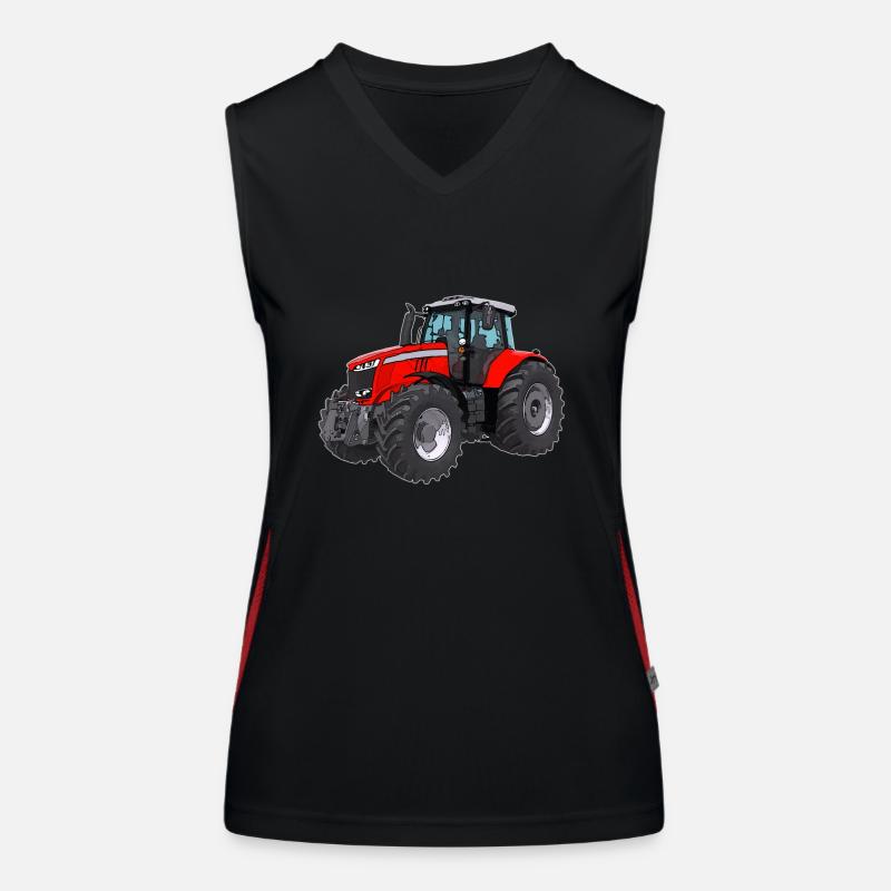 Massey tractor red Women's Functional Contrast Tank Top