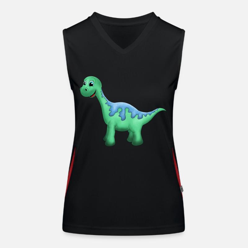 Lieber Dinosaurier. Funktionelles Kontrast-Tank Top für Frauen