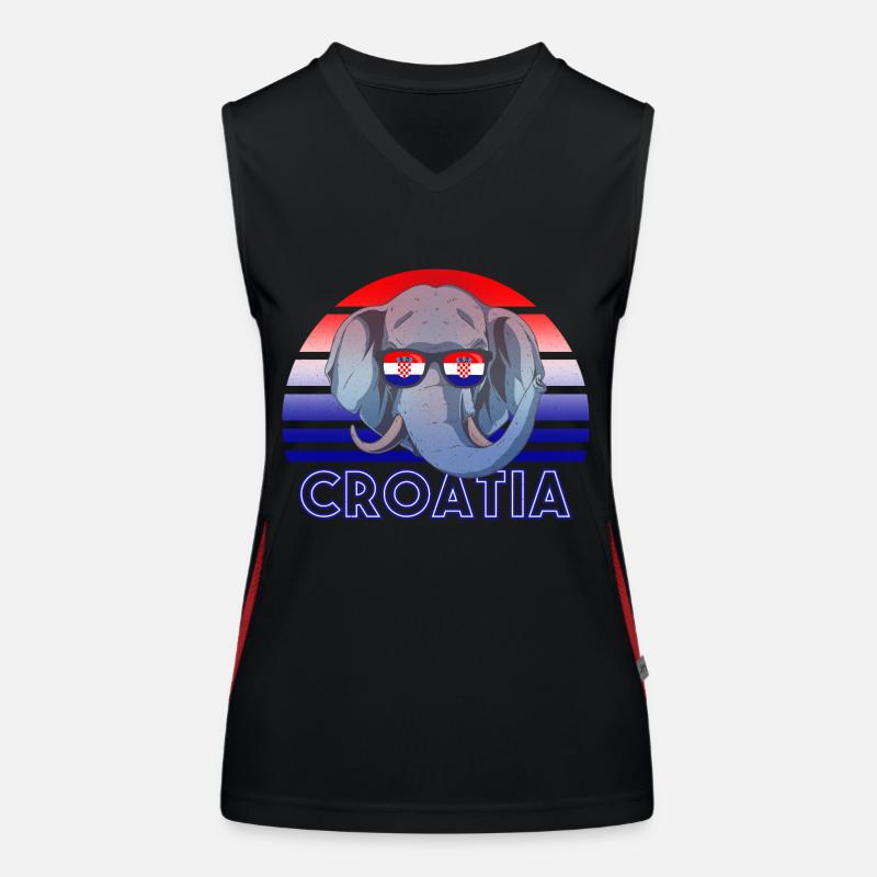Kroatien Funktionelles Kontrast-Tank Top für Frauen
