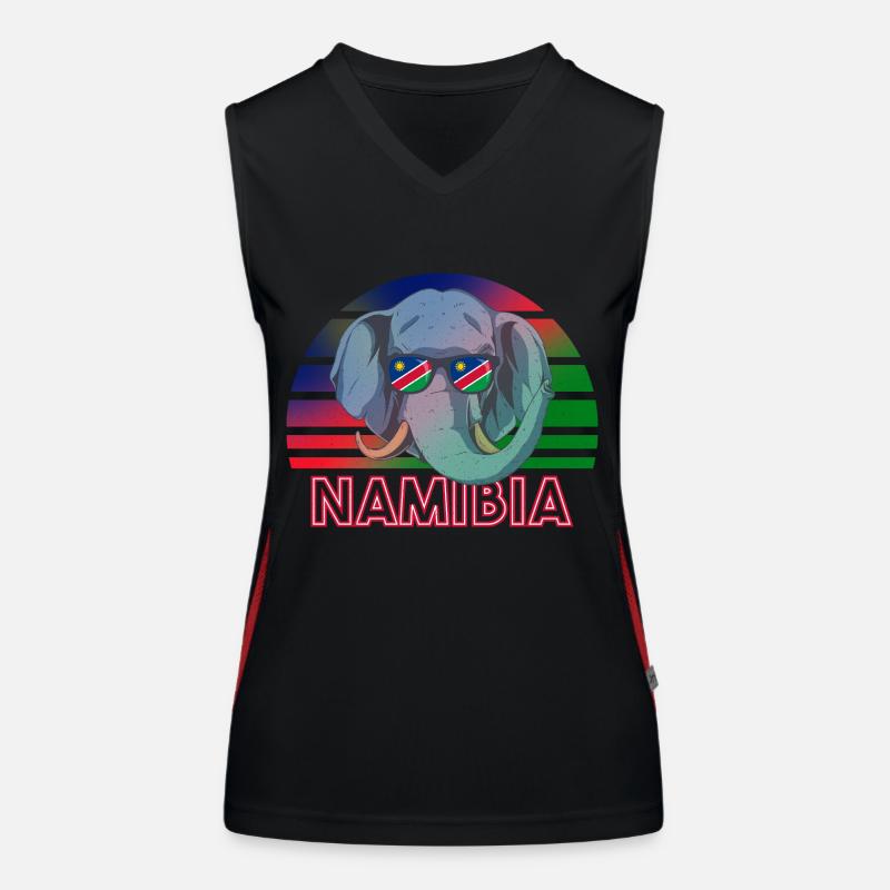 Namibia Funktionelles Kontrast-Tank Top für Frauen