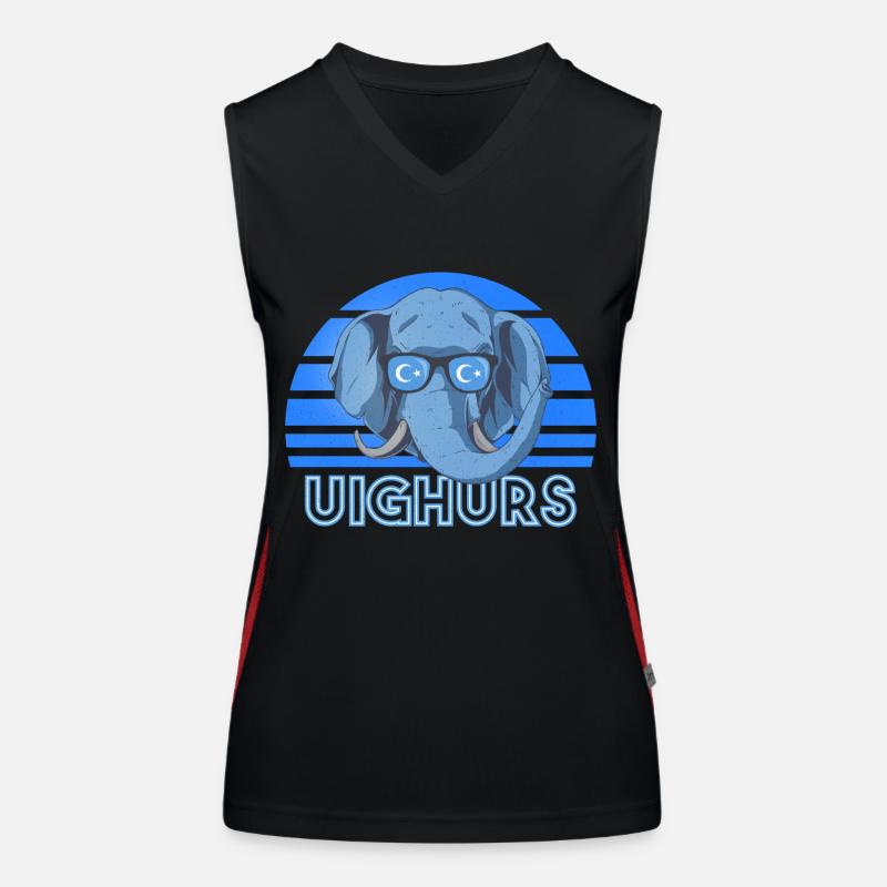 Uiguren Funktionelles Kontrast-Tank Top für Frauen