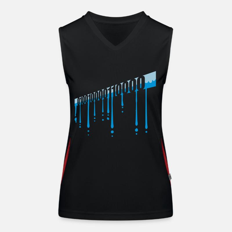 Binary Code Program Language Women's Functional Contrast Tank Top