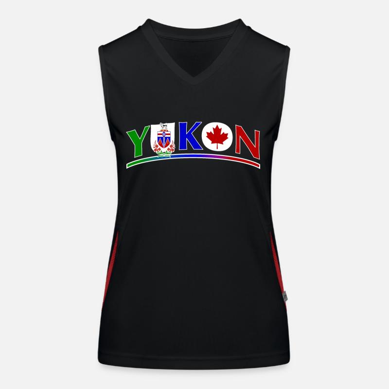 État du Yukon avec drapeau Débardeur respirant contrasté Femme