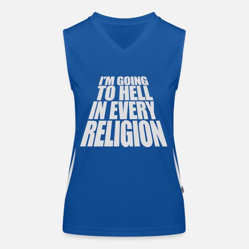 im going to hell Funktionelles Kontrast-Tank Top für Frauen