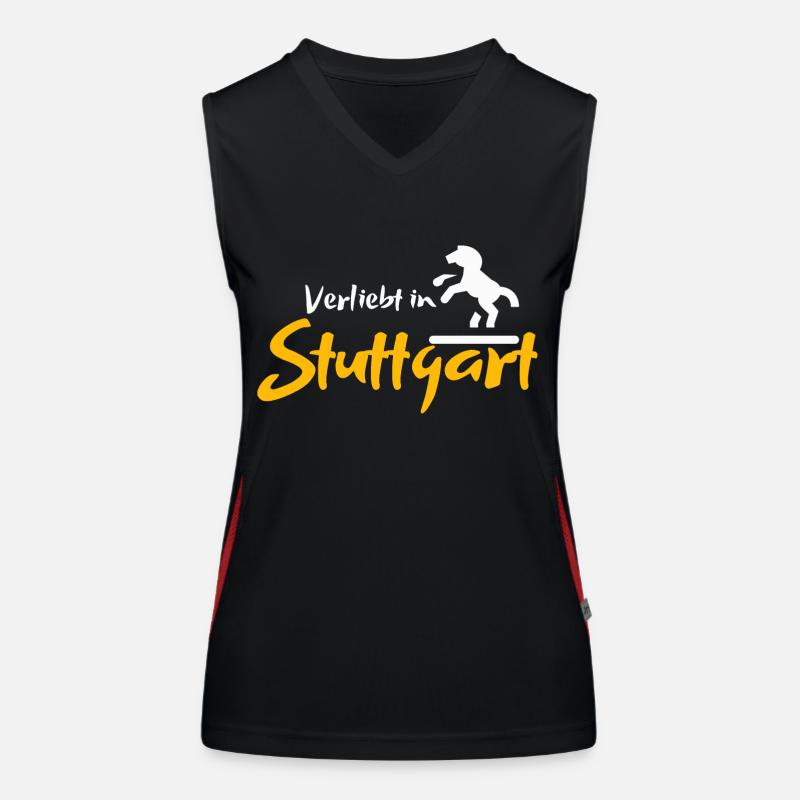 Verliebt in Stuttgart | Stuttgart Mitbringsel Funktionelles Kontrast-Tank Top für Frauen